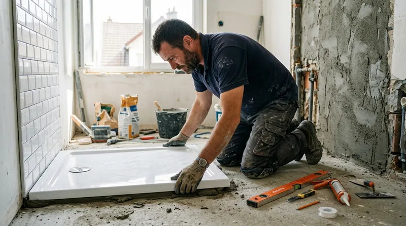 Installation d'une douche senior par un plombier dans le Aveyron